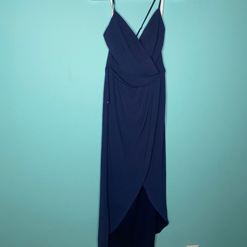 Tulip Hem Chiffon Midi Bridesmaid Dress